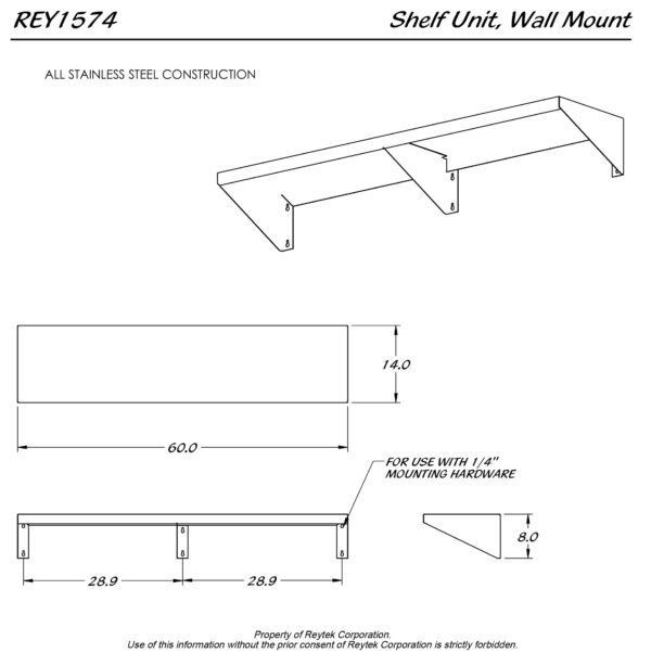 Wall Mount 60 x 14