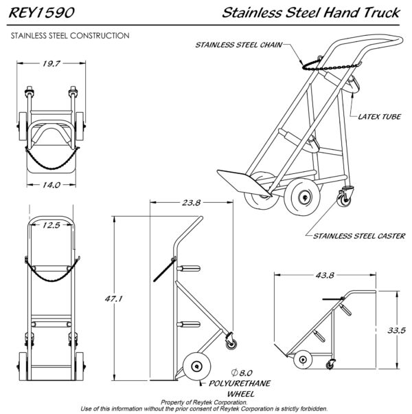 SS Hand Truck REY1590 - Image 4