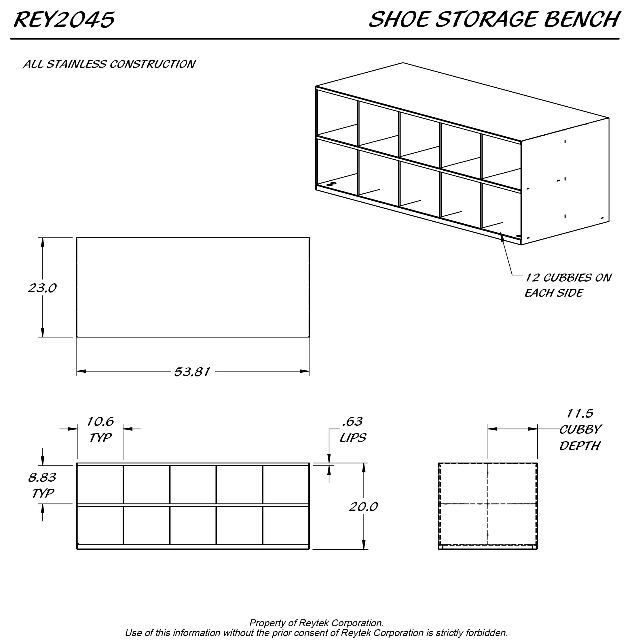 Shoe Storage Bench REY2045 | Reytek