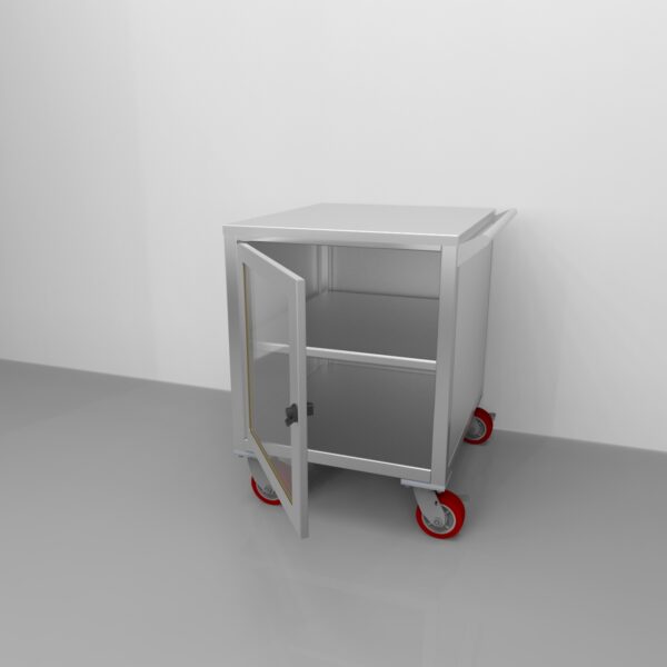 3-Shelf Cart with Door REY2731 - Image 2